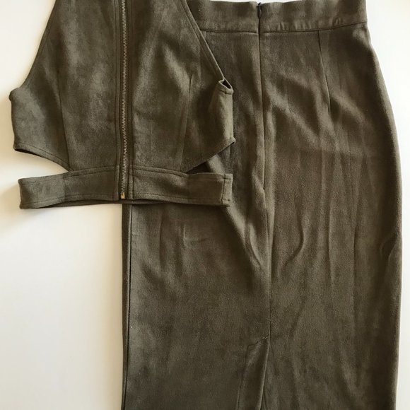 Missguided Suede Two Piece - Picture 2 of 2